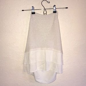 White crocheted tank top